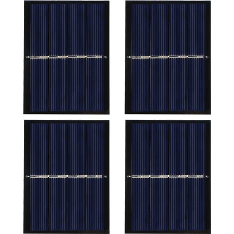 Panneau Solaire - 0,65 W - 2 V - 60 x 80 mm - Pour Projets DIY et Chargement de Petites Batteries - 4 Pièces (1/5)