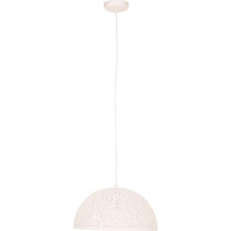 Premier Housewares Chandelier / Ceiling Light Large White Pendant Lights For Ceiling / Hallway / Living Room Bell Frame Lighting For Halls / Bedroom 40 x 145 x 40 (1/5)