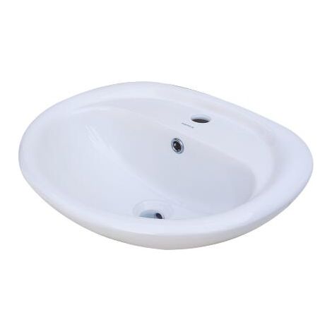 ONDEE ZEN - Lavabo Silver H19xL42xl53cm - Céramique blanche - Profondeur cuve 13,5cm (1/4)