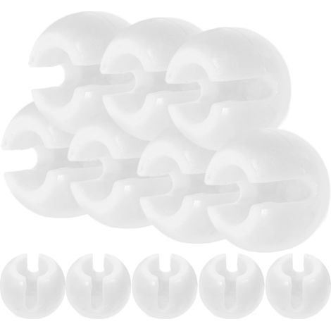 Butée à Sertir pour Chaîne à Billes en Plastique Blanc, 12 Pièces Accessoires pour Stores Verticaux, Réglage Facile, Remplacement de Chaîne à Billes (1/5)