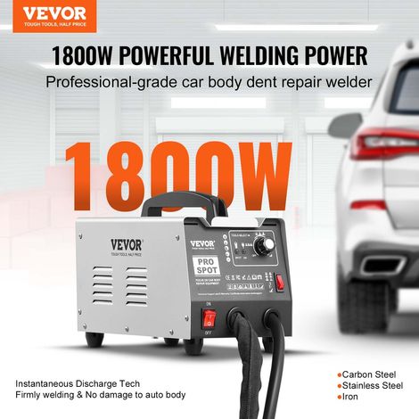 Tire Clou Carrosserie 1,8 kW Kit Poste de Débosselage Soudeuse par Points avec 7 Modes de Soudage Puissance Réglable Outil de Répar… (1/5)