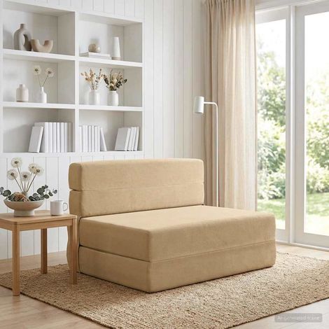 Sofá Cama Plegable Verde Gris 70 x 72 x 60 cm Tela