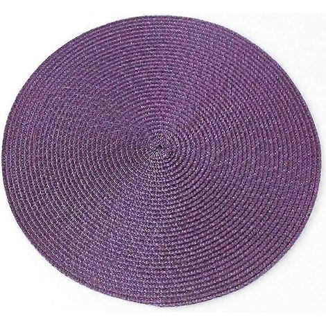 Set de six sets de table antidérapants tissés à la main, napperon multi-usage violet (1/5)