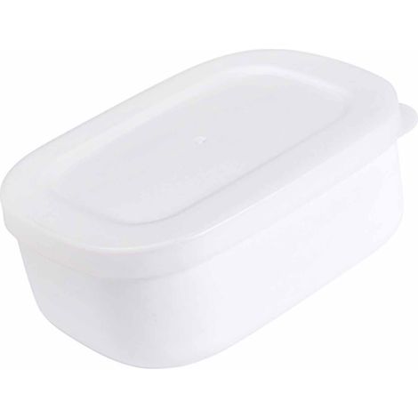 Boîte à lunch portable Bento de 280 ml, blanche, idéale pour le bureau et les étudiants.