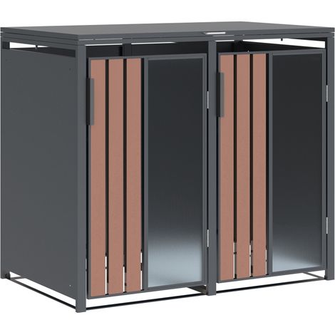 Westmann Status 2  Metall Mülltonnenbox 2er  2x240 L  Anthrazit