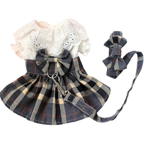 Vestido para perro con correa, vestidos para perros pequeños, vestido para cachorro y gato (1/5)