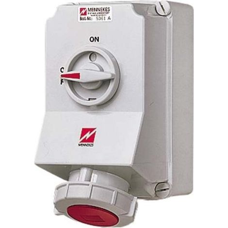 Mennekes Wanddose DUO 63A,5p,6h,400V,IP67 5113A