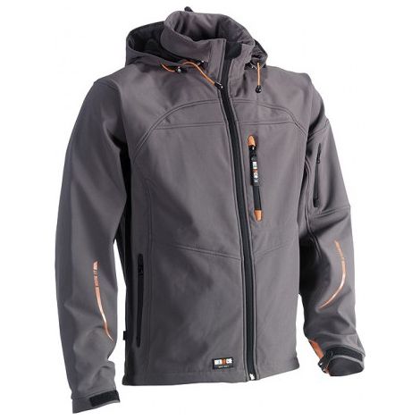 Giubbotto softshell con cappuccio Poseidon Herock Grigio scuro M (1/3)