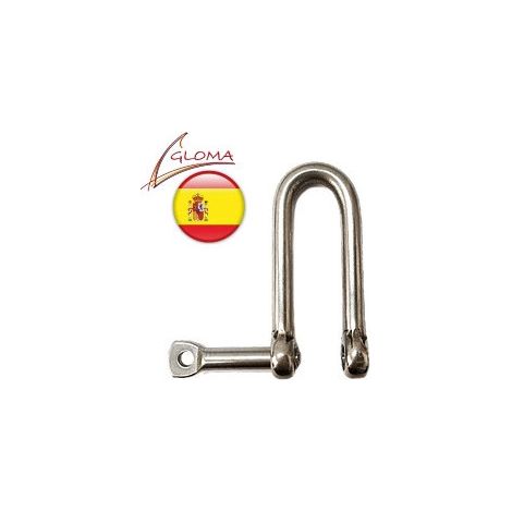 Manille droite longue axe imperdable inox A4 gloma - Diamètre: 4