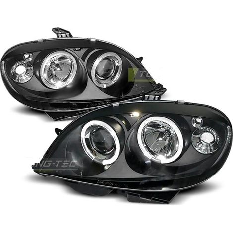 Paire de feux phares Citroen Saxo 99-03 angel eyes noir-27361264