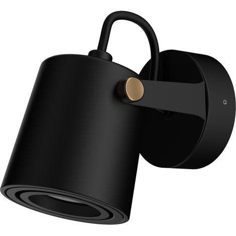 Aplique de pared orientable en color negro (1/5)