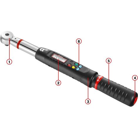 Facom – Clé dynamométrique numérique 162-815Nm – Embout carré 3/4' – Précision pour serrage professionnel – Outil pour mécanique avancée - 815Nm