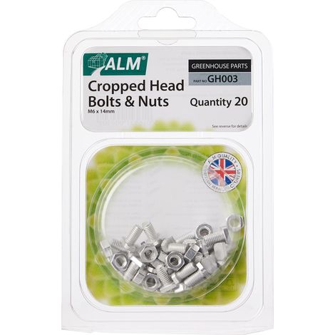 GH003 Cropped Glaze Bolts & Nuts Pack of 20 ALMGH003 (1/4)
