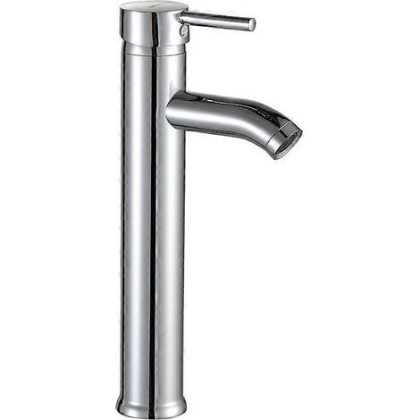 Stück Waschtischarmatur im silbernen Design (296 x 105 mm), Hochleistungs-Spültischarmatur, verchromter Messing-Auszieh-Lufthahn (1/5)