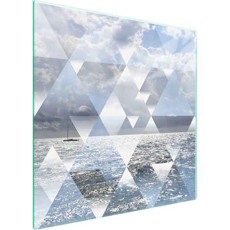 Glasschutzplatte für den Herd 50x52 Meer (1/5)