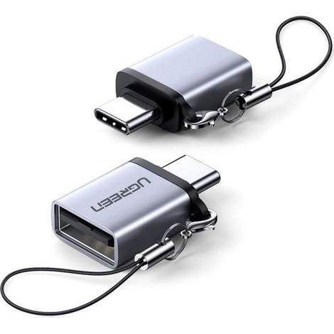 UGREEN Adaptateur USB C vers USB 3.0 OTG Lot de 2 Sync Rapide pour MacBook Pro, iPad Pro, Galaxy S21 Ultra S20 Note 20 (1/4)