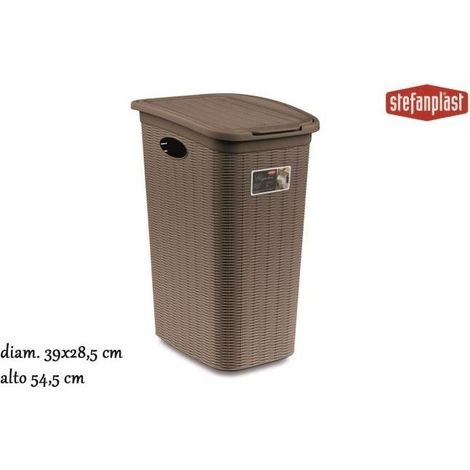 Cesta Portabiancheria Bucato Biancheria Elegance 36 litri Tortora
