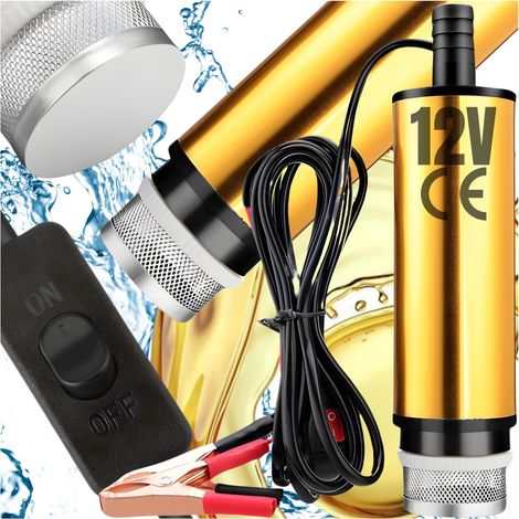 POMPA GRANDE PER SVUOTAMENTO CARBURANTE, OLIO, ACQUA ELETTRICA 12V (1/5)