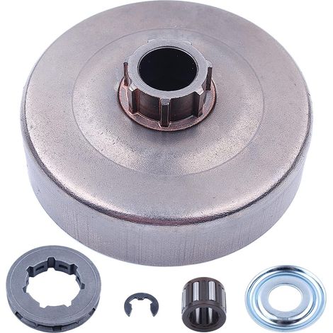 Tronçonneuse 3/8"-7, kit de tambour d'embrayage 404 7T pour Stihl MS660 066 064 MS640 MS661, pièces de rechange avec clip en E, roulement d'embrayage et rondelle de pignon (1/5)