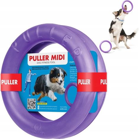 Jouet de tir à la corde pour chien de taille moyenne (19,5 cm) - 2 anneaux (1/5)