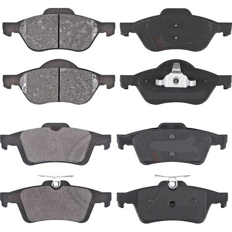 KIT PASTIGLIE FRENO ANTERIORI E POSTERIORI compatibile con RENAULT MEGANE II STATION WAGON (KM0/1) / PASTIGLIE FRENANTI AUTO OEM P 68 034  P 68 048,P 68 024 / SOSTITUZIONE DIRETTA / BASSA POLVERE / SI