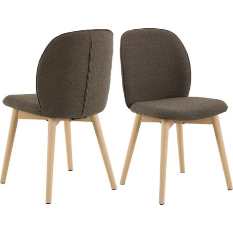 Chaises scandinaves en tissu bouclette (lot de 2) - ALIX (1/5)