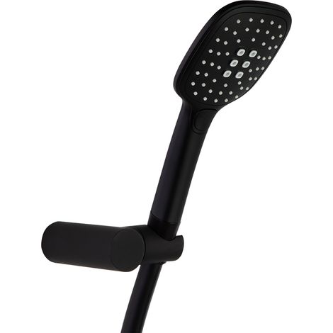 Ensemble douchette à main Noir mat en ABS, avec flexible et support - 655601Q3NM (1/5)