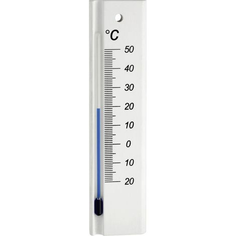 TFA Dostmann Analoges Innenthermometer aus Buche Thermometer Weiß 12.1053.09
