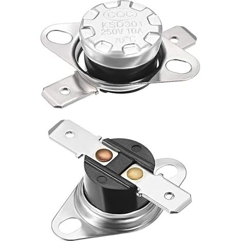 KSD301 Temperature Control Switch Thermostat 158°F 10A N.O Axis 0.5cm 2Pcs (1/4)