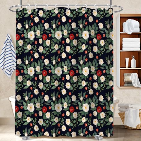 Rideau de bain 180x180 Évasion protection douche pour idéal location saisonnière (1/5)