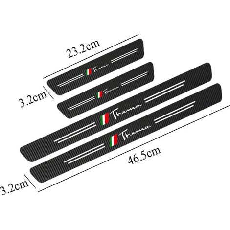 (Thema) 4 autocollants de seuil de porte en fibre de carbone pour Lancia Ypsilon Musa Thema Delta Accessoires auto (1/3)