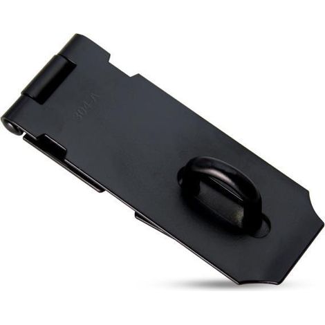 Loquet de porte cadenas en acier inoxydable style vintage (5 pouces, noir)
