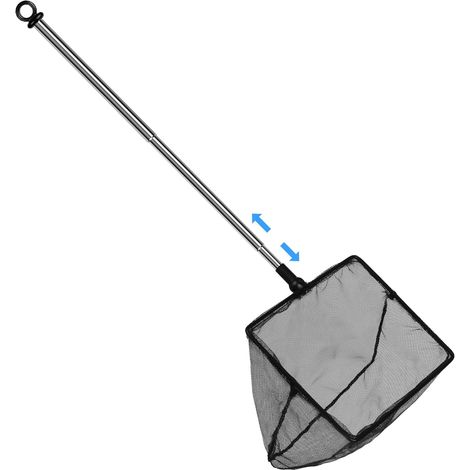 Épuisette Aquarium Télescopique, 8/10 cm Mini Filet à Mailles Fines avec Manche Extensible(13-39 cm), Idéal pour Aquariums, Petits Bassins et Piscines (1/5)