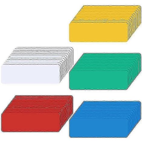 Lot de 60 étiquettes magnétiques effaçables, autocollants magnétiques, étiquettes magnétiques réutilisables et imperméables (1/5)