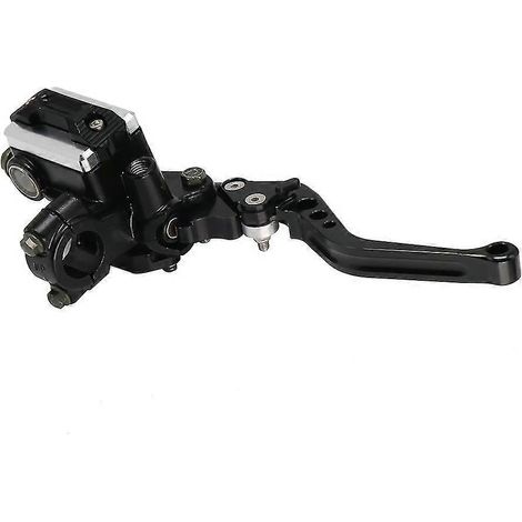 Levier de réservoir de maître-cylindre de frein et d'embrayage hydraulique Alconstar 7/8" pour motos Harley, Honda, Yamaha, Kawasaki et Suzuki - noir, côté droit (1/5)