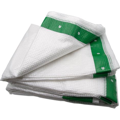 Bâche armée d'échafaudage 170gr/m² - Bandes verte Transparent 2.70m x 20m (1/2)