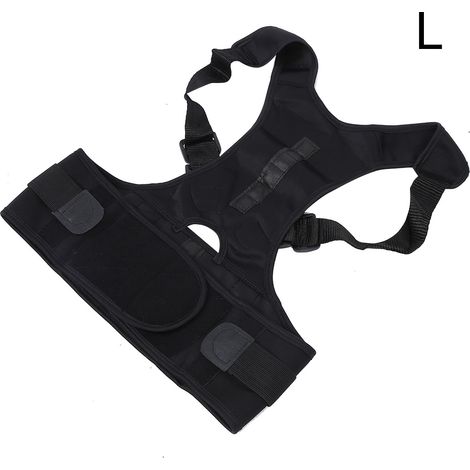 Ceinture de correction de posture pour adulte, soutien dorsal et lombaire par magnétothérapie, noire. (1/5)