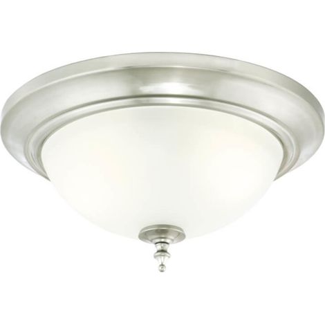 Plafonnier Harwell Nickel brossé 2 Ampoules