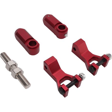 5-teiliges Tieferlegungsset für ATV (vorne/hinten) aus Aluminiumlegierung, passend für Raptor 350, 660 und 700, Rot (1/5)