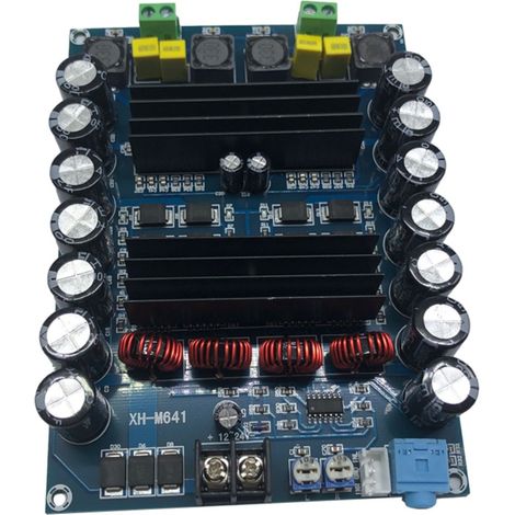 XH-M641 High-Power Amplifier Board, Dual-Channel Battery TPA3116D2, Car-Mounted DC12V 150W (1/4)