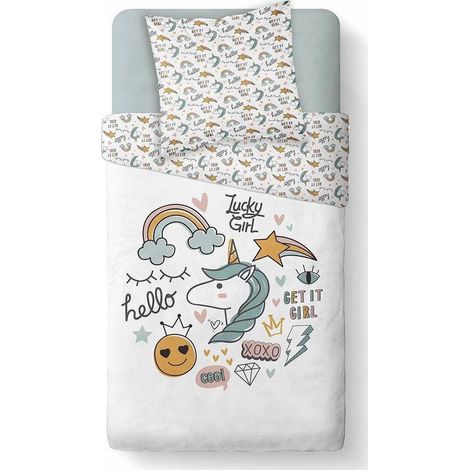 Today Completo letto per bambini colorato 140x200 cm cotone