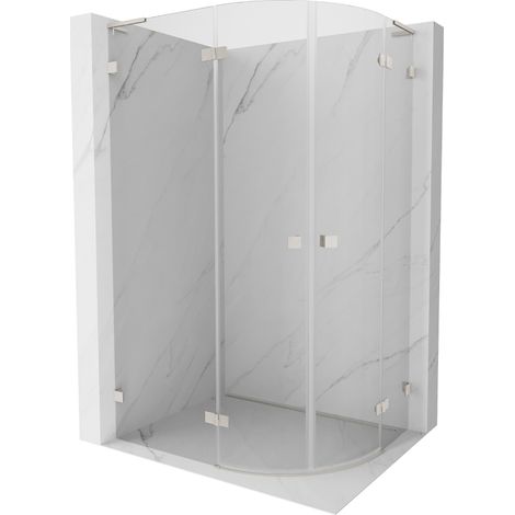 Cabina doccia semicircolare a battente sinistra Mexen Lunar L 100 x 90 cm, trasparente, nichel spazzolato - 833L-100L-090P-97-0 (1/5)