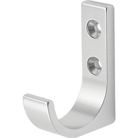 HERMETA 0149-01E Mantelhaken 0149 einfach Ausladung 51,5 mm Aluminium silberfarb (1/4)