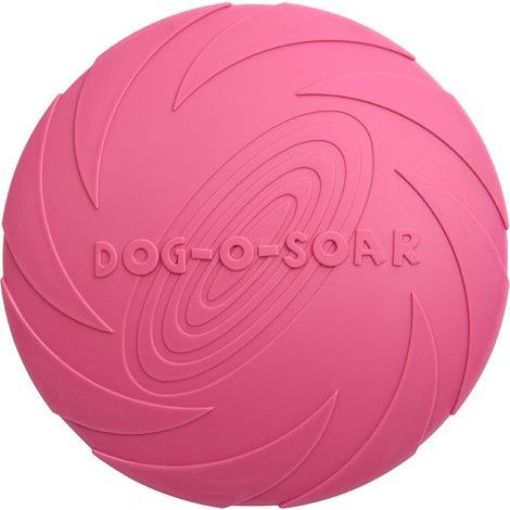 Frisbee plano para perros (rosa-rojo)