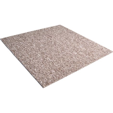 Décoweb – Dalle moquette bouclée 50 x 50 cm – Paquet de 20 dalles – 5 m² – Antistatique – Classement feu Bfl-s1