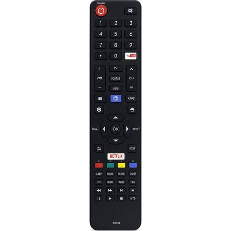 Telecomando TV compatibile con Speler, JVC e TCL, RC320, 06-532W54-TY01X, CT-6841 (1/5)
