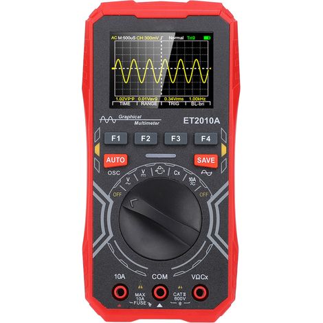 Multimètre portable, oscilloscope, mise en veille automatique, bande passante de 1 MHz, fréquence d'échantillonnage de 2,5 Méch./s, mini oscilloscope portable 2 en 1 de 6,1 cm (2,4 pouces). (1/5)