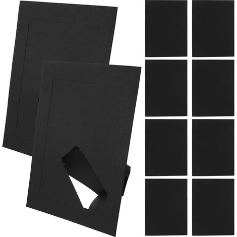 Lot de 10 Cadres Photo DIY en Papier Kraft Noir pour Décoration Maison, Cadre Photo de Table Élégant et Protecteur, pour Salon (1/5)
