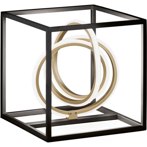 Lampe de table lampe de chambre lampe d'appoint noir or variateur LED H 25,5 cm (1/4)