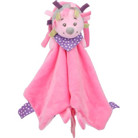Lot doudou bébé apaisant avec anneau de dentition, peluche animale en tissu doux, jouet réconfortant pour nourrisson 2 1 (1/5)